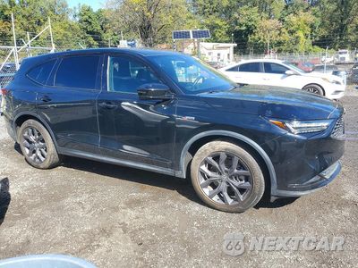 Czwarte zdjęcie samochodu z boku: 2023 ACURA MDX A-SPEC VIN:5J8YE1H04PL009518 - miniatura