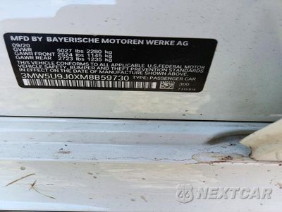 Zdjęcie 12 z 12 samochodu: 2021 BMW M340XI VIN:3MW5U9J0XM8B59730 - miniatura
