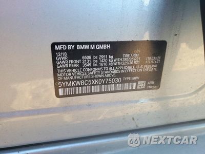 Zdjęcie 13 z 13 samochodu: 2019 BMW X6 M VIN:5YMKW8C5XK0Y75030 - miniatura
