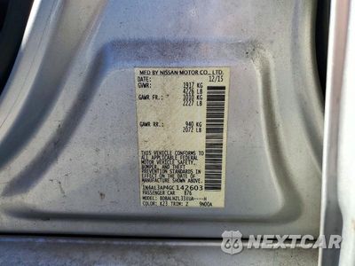 Zdjęcie 12 z 12 samochodu: 2016 NISSAN ALTIMA 2.5 SR VIN:1N4AL3AP4GC142603 - miniatura