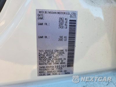 Zdjęcie 12 z 12 samochodu: 2025 NISSAN ALTIMA SV VIN:1N4BL4DV9SN395207 - miniatura