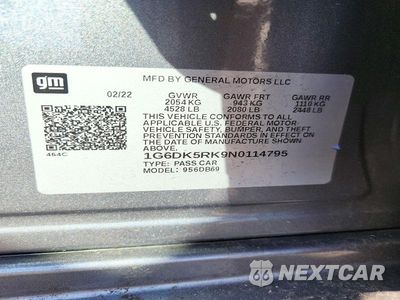 Zdjęcie 12 z 12 samochodu: 2022 CADILLAC CT4 LUXURY VIN:1G6DK5RK9N0114795 - miniatura