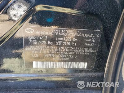 Zdjęcie 12 z 12 samochodu: 2013 HYUNDAI SONATA GLS VIN:5NPEB4AC6DH771913 - miniatura