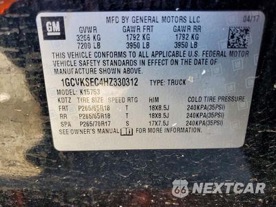 Zdjęcie 12 z 12 samochodu: 2017 CHEVROLET SILVERADO K1500 LTZ VIN:1GCVKSEC4HZ330312 - miniatura