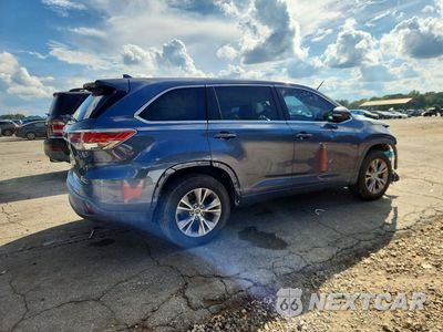 Trzecie zdjęcie samochodu z tyłu: 2016 TOYOTA HIGHLANDER LE PLUS VIN:5TDZKRFH2GS123129 - miniatura