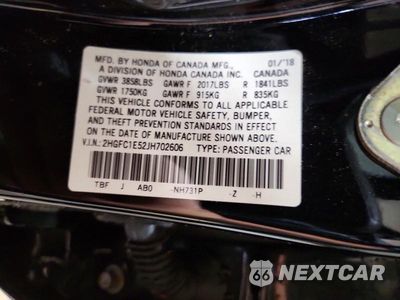 Zdjęcie 12 z 12 samochodu: 2018 HONDA CIVIC SI VIN:2HGFC1E52JH702606 - miniatura