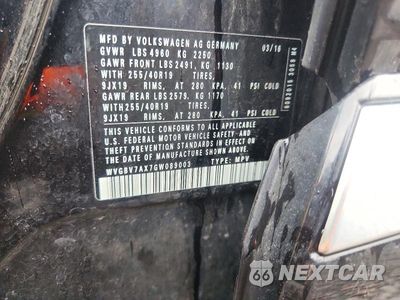Zdjęcie 12 z 12 samochodu: 2016 VOLKSWAGEN TIGUAN VIN:WVGBV7AX7GW089003 - miniatura