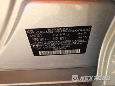Zdjęcie 12 z 12 samochodu: 2017 HYUNDAI SONATA SPORT VIN:5NPE34AF5HH580190 - miniatura
