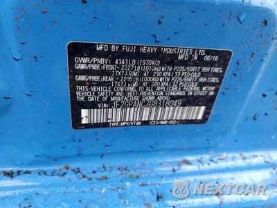Zdjęcie 12 z 12 samochodu: 2016 SUBARU CROSSTREK LIMITED VIN:JF2GPANC7G8318049 - miniatura