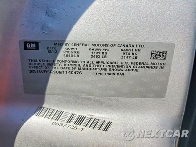 Zdjęcie 12 z 12 samochodu: 2014 CHEVROLET IMPALA LIMITED LT VIN:2G1WB5E30E1140476 - miniatura