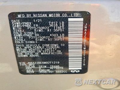 Zdjęcie 14 z 14 samochodu: 2021 INFINITI QX80 SENSORY VIN:JN8AZ2BE5M9271219 - miniatura