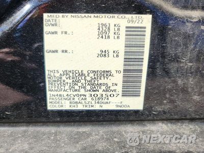Zdjęcie 12 z 12 samochodu: 2023 NISSAN ALTIMA SR VIN:1N4BL4CV0PN303507 - miniatura