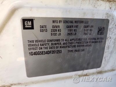 Zdjęcie 12 z 12 samochodu: 2013 BUICK LACROSSE PREMIUM VIN:1G4GG5E34DF261253 - miniatura