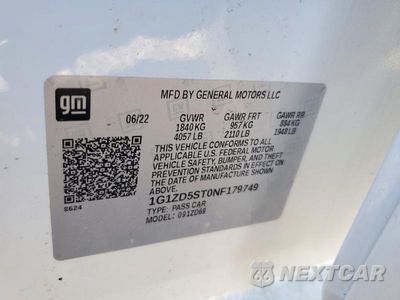Zdjęcie 12 z 12 samochodu: 2022 CHEVROLET MALIBU LT VIN:1G1ZD5ST0NF179749 - miniatura