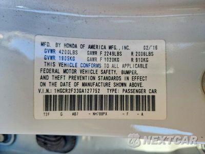 Zdjęcie 13 z 13 samochodu: 2016 HONDA ACCORD LX VIN:1HGCR2F33GA127752 - miniatura