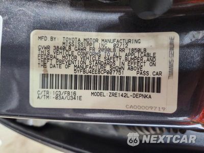Zdjęcie 13 z 13 samochodu: 2012 TOYOTA COROLLA LE VIN:5YFBU4EE8CP007751 - miniatura