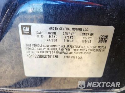 Zdjęcie 13 z 13 samochodu: 2016 CHEVROLET CRUZE LIMITED LT VIN:1G1PE5SB8G7161220 - miniatura