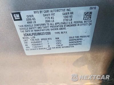 Zdjęcie 13 z 13 samochodu: 2011 CHEVROLET EQUINOX LTZ VIN:2CNALFEC0B6231200 - miniatura