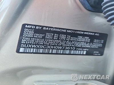 Zdjęcie 13 z 13 samochodu: 2017 BMW X3 XDRIVE28I VIN:5UXWX9C30H0W73610 - miniatura