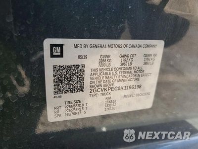 Zdjęcie 12 z 12 samochodu: 2019 CHEVROLET SILVERADO LD K1500 LT VIN:2GCVKPEC0K1196198 - miniatura