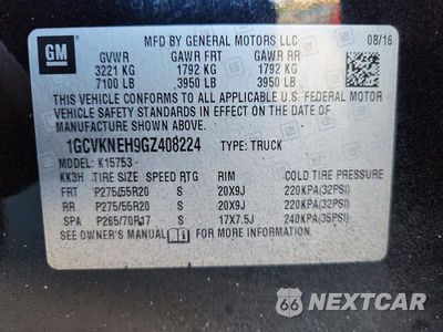 Zdjęcie 12 z 12 samochodu: 2016 CHEVROLET SILVERADO K1500 VIN:1GCVKNEH9GZ408224 - miniatura