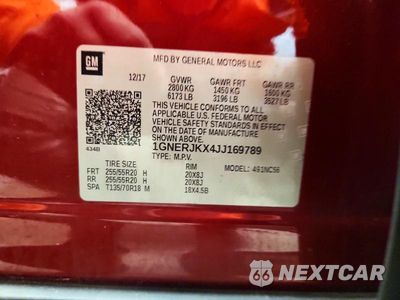 Zdjęcie 13 z 13 samochodu: 2018 CHEVROLET TRAVERSE RS VIN:1GNERJKX4JJ169789 - miniatura