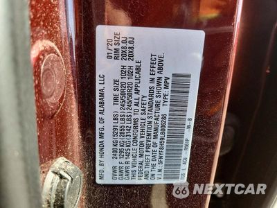 Zdjęcie 14 z 14 samochodu: 2020 HONDA PASSPORT EXL VIN:5FNYF8H59LB006286 - miniatura