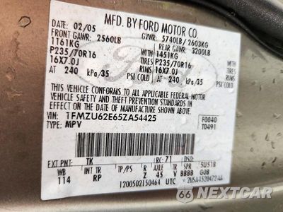 Zdjęcie 13 z 13 samochodu: 2005 FORD EXPLORER XLS VIN:1FMZU62E65ZA54425 - miniatura