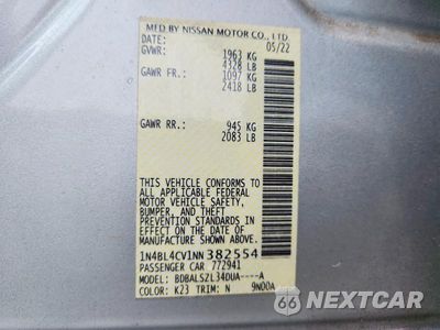 Zdjęcie 12 z 12 samochodu: 2022 NISSAN ALTIMA SR VIN:1N4BL4CV1NN382554 - miniatura