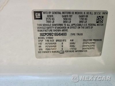 Zdjęcie 12 z 12 samochodu: 2014 CHEVROLET SILVERADO C1500 LT VIN:3GCPCREC1EG454693 - miniatura