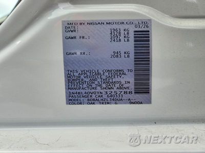 Zdjęcie 12 z 12 samochodu: 2026 NISSAN ALTIMA SV VIN:1N4BL4DV0TN325788 - miniatura