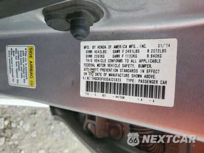 Zdjęcie 12 z 12 samochodu: 2014 HONDA ACCORD EXL VIN:1HGCR3F80EA020835 - miniatura