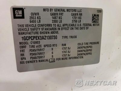 Zdjęcie 12 z 12 samochodu: 2010 CHEVROLET SILVERADO C1500 VIN:1GCPCPEX3AZ130730 - miniatura