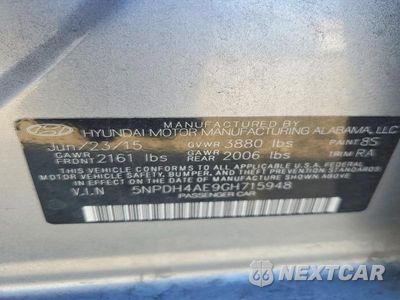 Zdjęcie 12 z 12 samochodu: 2016 HYUNDAI ELANTRA SE VIN:5NPDH4AE9GH715948 - miniatura