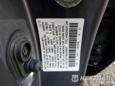 Zdjęcie 12 z 12 samochodu: 2016 HONDA CIVIC EX VIN:2HGFC2F7XGH509537 - miniatura