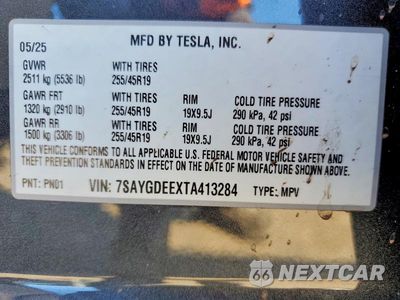 Zdjęcie 12 z 12 samochodu: 2026 TESLA MODEL Y VIN:7SAYGDEEXTA413284 - miniatura