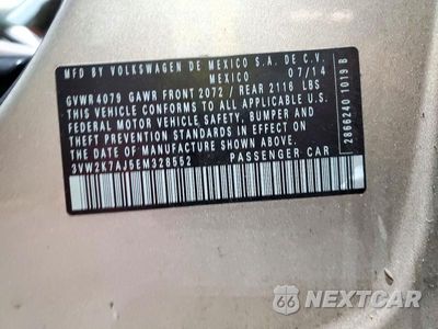 Zdjęcie 12 z 12 samochodu: 2014 VOLKSWAGEN JETTA BASE VIN:3VW2K7AJ5EM328552 - miniatura
