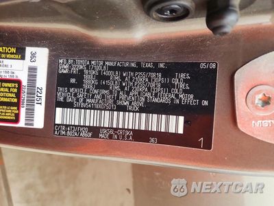 Zdjęcie 12 z 12 samochodu: 2008 TOYOTA TUNDRA SR5 VIN:5TFBV54118X075013 - miniatura