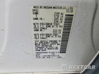 Zdjęcie 12 z 12 samochodu: 2010 NISSAN FRONTIER SE V6 VIN:1N6AD0ER6AC418723 - miniatura