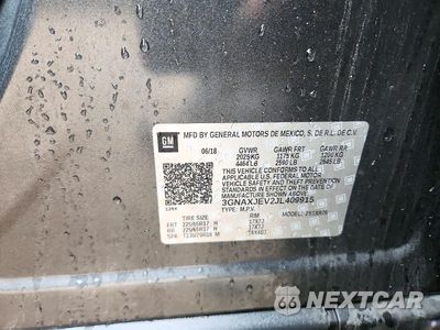 Zdjęcie 12 z 12 samochodu: 2018 CHEVROLET EQUINOX LT VIN:3GNAXJEV2JL409915 - miniatura