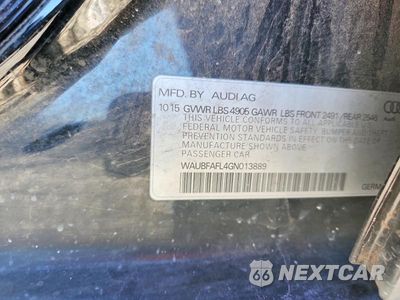 Zdjęcie 12 z 12 samochodu: 2016 AUDI A4 PREMIUM S-LINE VIN:WAUBFAFL4GN013889 - miniatura