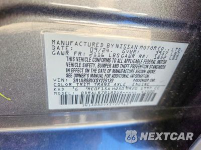 Zdjęcie 12 z 12 samochodu: 2025 NISSAN SENTRA S VIN:3N1AB8BVXSY229139 - miniatura