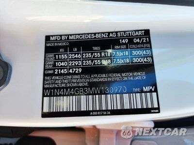 Zdjęcie 13 z 13 samochodu: 2021 MERCEDES-BENZ GLB 250 VIN:W1N4M4GB3MW130970 - miniatura