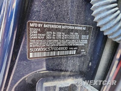 Zdjęcie 12 z 12 samochodu: 2015 BMW X3 XDRIVE28I VIN:5UXWX9C57F0D49930 - miniatura