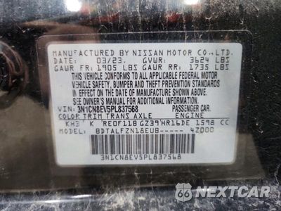 Zdjęcie 12 z 12 samochodu: 2023 NISSAN VERSA SV VIN:3N1CN8EV5PL837568 - miniatura