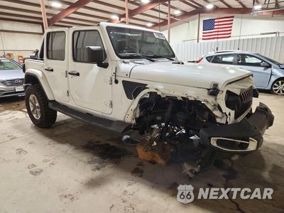 Czwarte zdjęcie samochodu z boku: 2021 JEEP WRANGLER UNLIMITED SAHARA VIN:1C4HJXEN7MW645986 - miniatura
