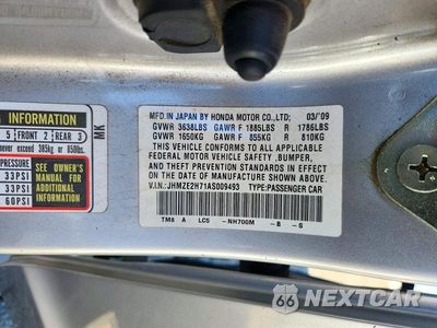 Zdjęcie 12 z 12 samochodu: 2010 HONDA INSIGHT EX VIN:JHMZE2H71AS009493 - miniatura