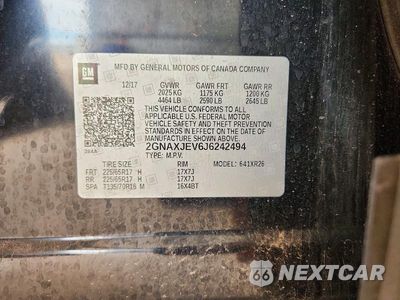Zdjęcie 13 z 13 samochodu: 2018 CHEVROLET EQUINOX LT VIN:2GNAXJEV6J6242494 - miniatura