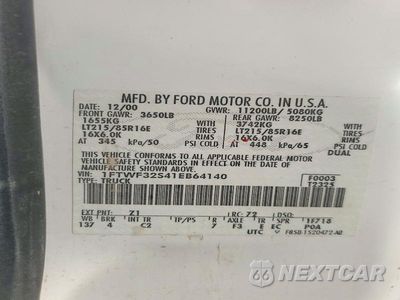 Zdjęcie 12 z 12 samochodu: 2001 FORD F350 SUPER DUTY VIN:1FTWF32S41EB64140 - miniatura