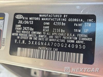 Zdjęcie 13 z 13 samochodu: 2013 KIA OPTIMA EX VIN:5XXGN4A70DG240950 - miniatura